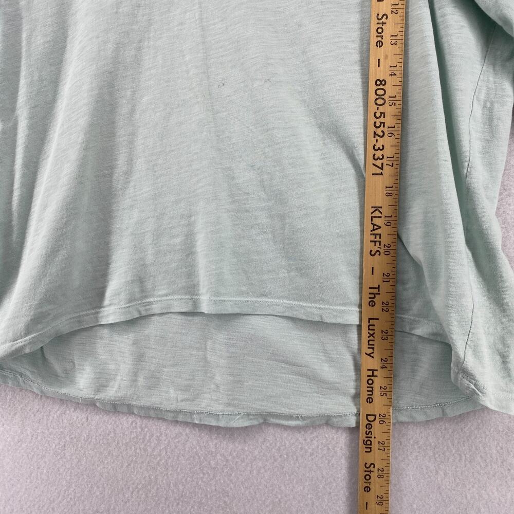EILEEN FISHER Top M Slub Organic Cotton Jersey Scoop Neck Dolman Sleeve Green - Picture 9 of 11